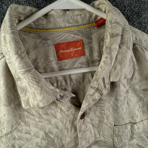 Tommy Bahama All Silk Short Sleeve Button Up Hawaiian Shirt Men XL Floral Ivory - Picture 7 of 16